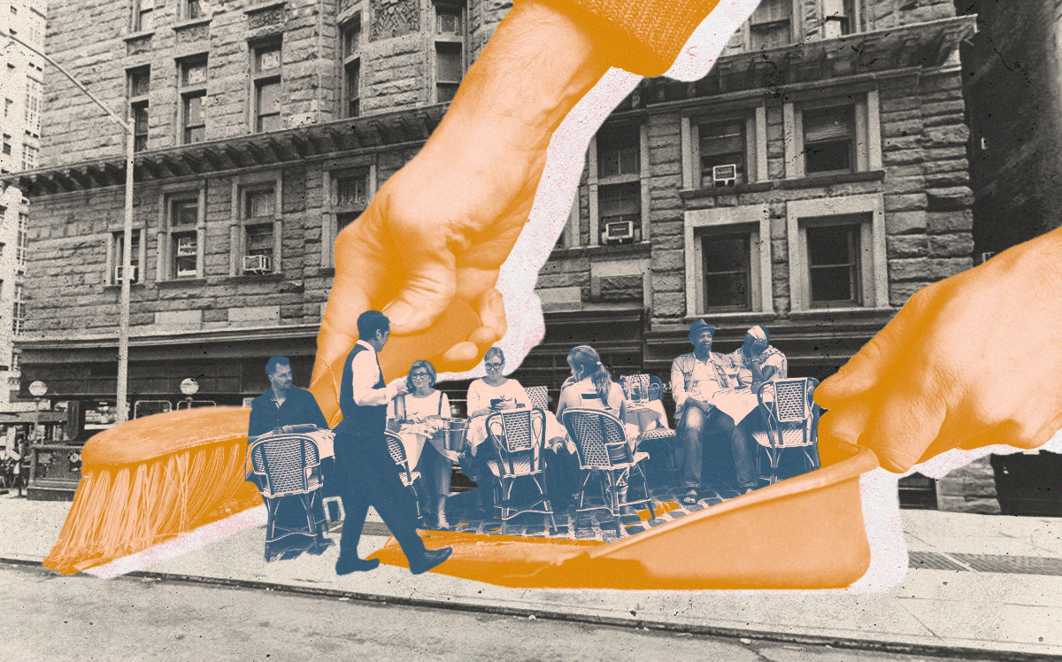 Sweeping up outdoor dining in New York